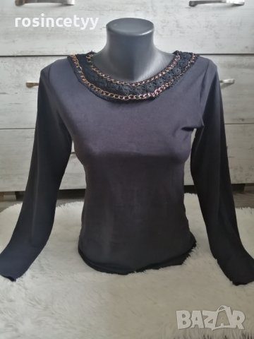 велурена блузка, снимка 2 - Блузи с дълъг ръкав и пуловери - 28298102