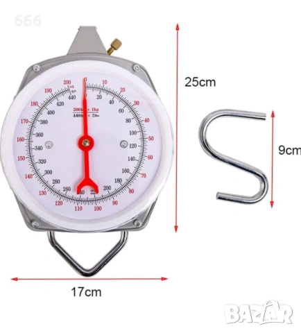 Индустриална висяща везна с пружинен циферблат, снимка 6 - Други стоки за дома - 53520192