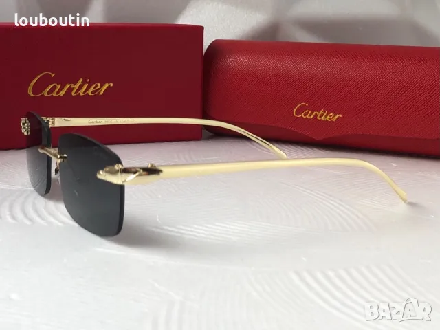 Cartier Мъжки слънчеви очила правоъгълни 3 цвята дамски унисек, снимка 7 - Слънчеви и диоптрични очила - 49785762