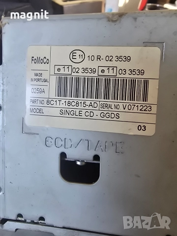8C1T-18C815-AD РАДИО CD FORD TRANSIT , снимка 3 - Части - 52925652