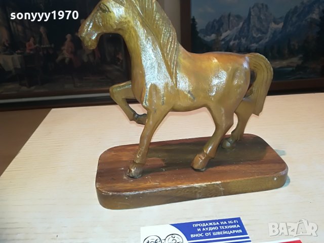 поръчан-дървен кон-20х20х9см-внос швеицария, снимка 5 - Колекции - 28338804