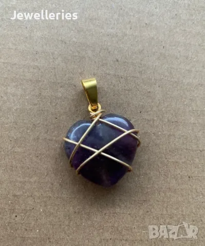 Колие от аметист “Heart”, снимка 5 - Колиета, медальони, синджири - 48263878