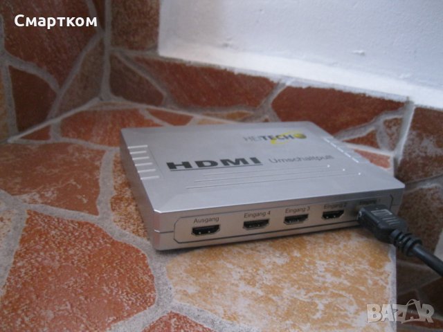 HDMI разклонител за 4 у-ва, снимка 4 - Кабели и адаптери - 32491130