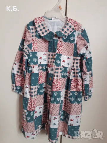 Рокличка🏵🌸💐 за 2/3 год. от финно кадифе, снимка 3 - Детски рокли и поли - 49869416