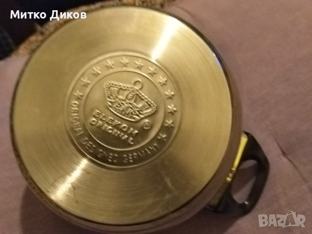 Telekom Germany Оригинал Тенджера с капак със златно покритие Н-170 фи-95 мм-2 литра, снимка 9 - Съдове за готвене - 43560509