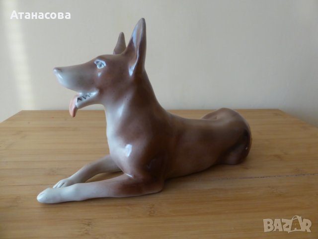 Немска порцеланова фигура Куче 1970 г, снимка 4 - Декорация за дома - 44131788
