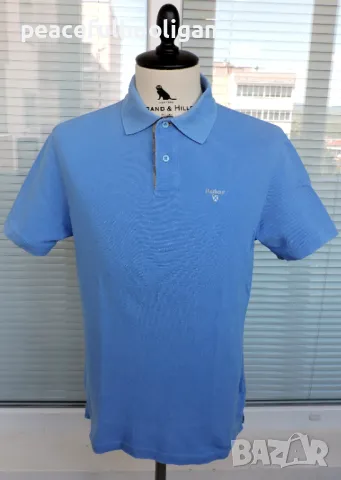 Barbour Mens Blue Cacual Polo Shirt - страхотна маркова тениска с яка размер M 