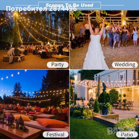 3703 Водоустойчиви градински лед лампички , снимка 10 - Външни лампи - 37875306