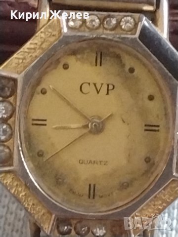 Елегантен дамски часовник CVP QUARTZ MADE IN CHINA с кристали 39660, снимка 2 - Дамски - 43893025