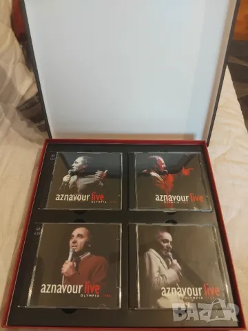 Charles Aznavour ‎– Aznavour Live Á L'Olympia - комплект от оригинални дискове в луксозна кутия, снимка 3 - CD дискове - 49333395