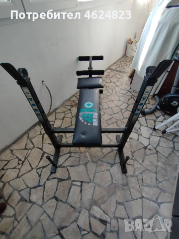 Мултифункционална сгъваема лежанка + прав лост + тежести + ръкохватки за дъмбели, снимка 5 - Фитнес уреди - 52159173