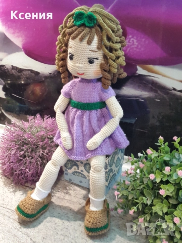 Плетена играчка Кукла ДАША, Ръчно изработена, Перфектен подарък, снимка 3 - Плюшени играчки - 52510348