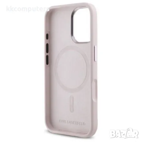 iPhone 16 (6.1) Оригинален кейс Karl Lagerfeld Silicone Shadow Metal Initial MagSafe и Протектор, снимка 5 - Калъфи, кейсове - 49842195