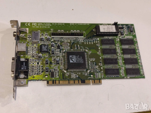 Ретро видео платка ATI Rage PCI TV out, снимка 2 - Видеокарти - 53078142
