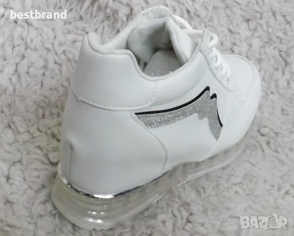 Обувки, скрита платформа, бели, код 274/ББ2/35, снимка 6 - Дамски ежедневни обувки - 39456354