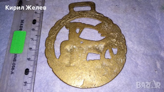 ИРЛАНДСКА ДВУКОЛКА Старо БРОНЗОВО ДЕКОРАТИВНО АРТ ПАНО за СТЕНА АНГЛИЯ 33978, снимка 3 - Пана - 38928028