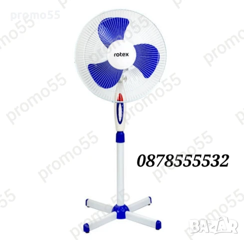 Вентилатор на стойка с регулиране на височината диаметър 40см. 40W, снимка 8 - Вентилатори - 51390919