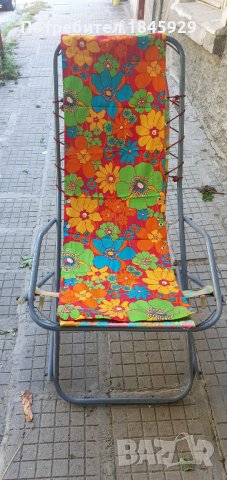 Сгъваем стол шезлонг за плаж,къмпинг,градина, снимка 1 - Къмпинг мебели - 37395633
