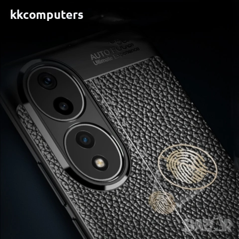 Honor 90 Удароустойчив Litchi Skin Калъф и Протектор, снимка 3 - Калъфи, кейсове - 53140137