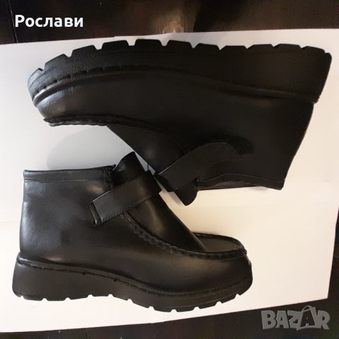 127. Дамски ниски боти, изкуствено равно ходило, номер 40