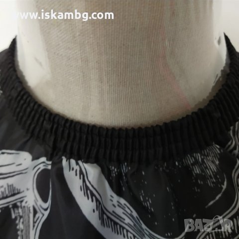 Престилка за подстригване, пелерина за подстригване - ЧЕРЕН ПРИНТ - КОД 3209, снимка 7 - Фризьорски принадлежности - 33570405