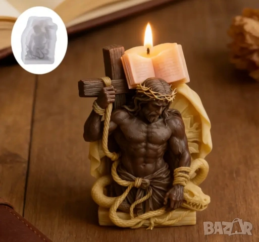 Молд Христос с кръст (1), снимка 3 - Форми - 53521708