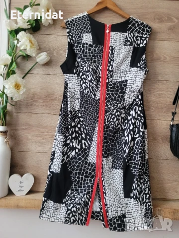 Нова елегантна рокля с червен цип на гърба , снимка 6 - Рокли - 51291145