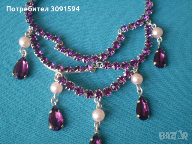 Старо дамско колие огърлица арт деко , снимка 14 - Антикварни и старинни предмети - 37891701