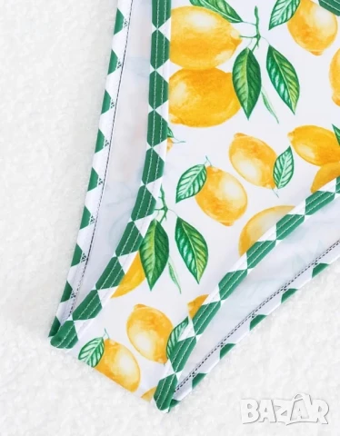 Свеж бански в две части с лимонов принт S и M, снимка 4 - Бански костюми - 51074964