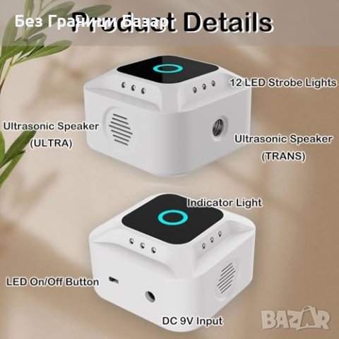 Нов Електронен Ултразвуков Репелент срещу Гризачи и Влечуги, снимка 3 - Други стоки за дома - 43238724