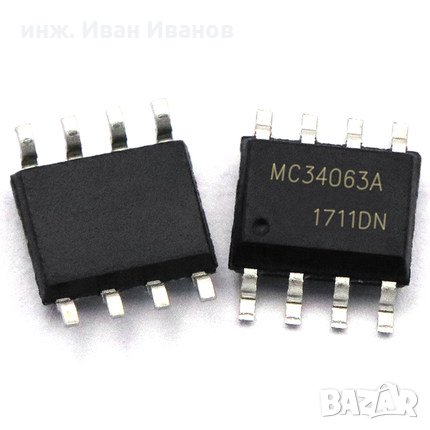 МС34063АD SMD - Импулсен регулатор на напрежение Uin 3-40V / Iout 1.5A, снимка 2 - Друга електроника - 35279902