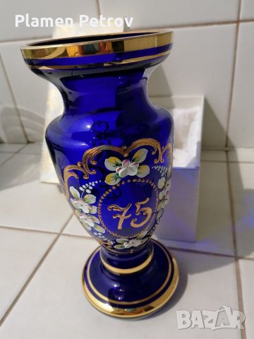 Синя ваза , снимка 5 - Колекции - 32665250