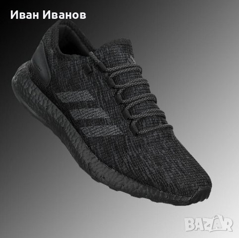 маратонки  Adidas Pureboost  Triple Black номер 42 2/3, снимка 2 - Маратонки - 37853347