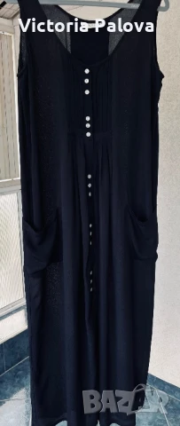 Прекрасна черна дълга рокля HENNES COLLECTION , снимка 2 - Рокли - 51172537