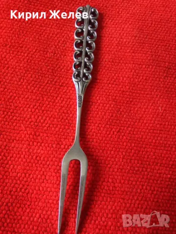 Стара НЕМСКА АЖУРНА КОЛЕКЦИОНЕРСКА ДЕСЕРТНА СРЕБЪРНА ВИЛИЧКА МАСИВНО СРЕБРО 800 ПРОБА 42993, снимка 13 - Колекции - 44317137