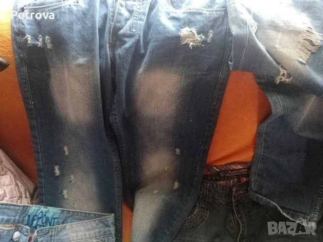 Дънки -къси и дълги -С + подарък, снимка 2 - Дънки - 53559374