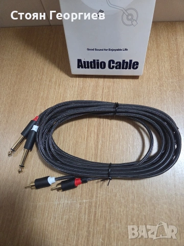 Чисто нов аудио кабел J&D с черна оплетка. 