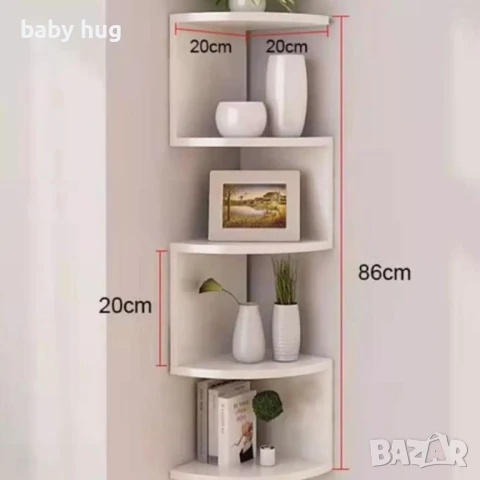 Ъглова етажерка за стена, снимка 4 - Етажерки - 51097728