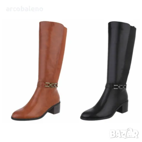 Дамски ботуши на висок ток, 2цвята 