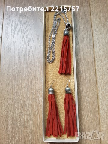 Бижутерия от натурална кожа., снимка 2 - Бижутерийни комплекти - 37787845