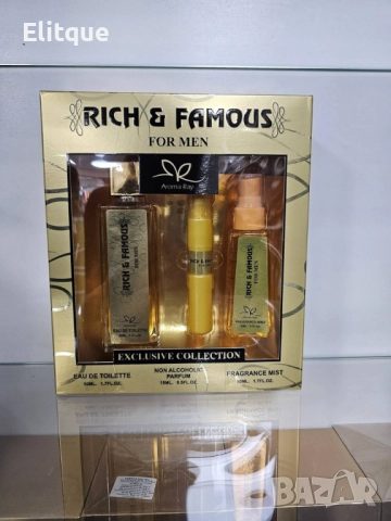 Подаръчен сет Rich & Famous For Men Exclusive Collection Eau De Toilette 50ml  