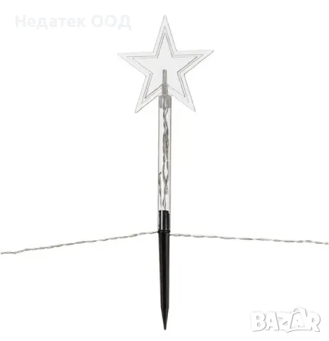 Коледни, Декоративни, LED, Звезди, 2,4 м, Бяло, снимка 3 - Декорация за дома - 48122250
