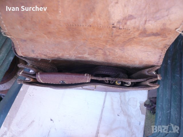 СТАРА ЛЕСНИ4ЕИИСКА РАБОТНА 4АНТА КОЖЕНА ТЕЛЕШКИ БОКС, снимка 6 - Други ценни предмети - 39730789