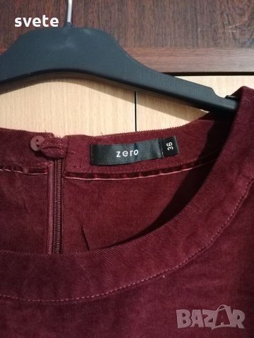 Вишнева джинсова рокля, снимка 4 - Рокли - 35422507