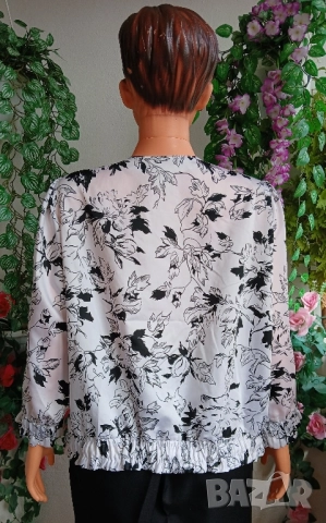 Дамски стилни цветни блузи от копринен сатен., снимка 3 - Блузи с дълъг ръкав и пуловери - 51871474