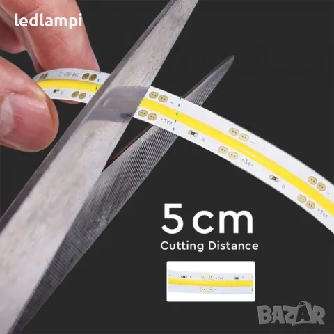 LED лента COB 24V 280LED Топло Бяла Светлина, снимка 5 - Лед осветление - 49221364