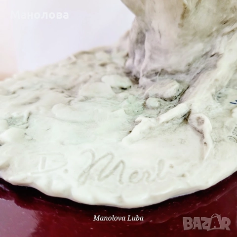 Голяма фигура Capodimonte подписана B. Merli., снимка 7 - Колекции - 52786990