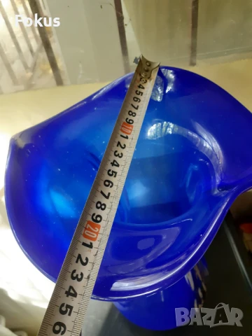Невероятна голяма ваза Мурано стъкло кобалт, снимка 7 - Антикварни и старинни предмети - 50909827
