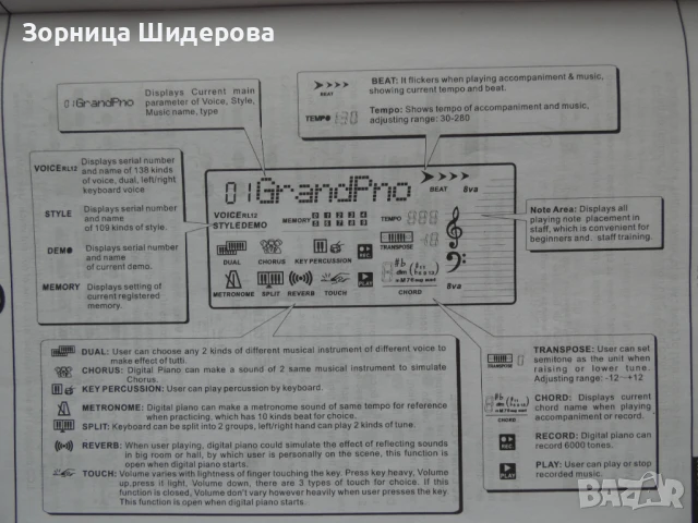 Дигитално пиано Acustica със стол, снимка 10 - Пиана - 50778885