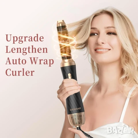 Стилизатор за коса 6в1 - йонен сешоар, изправяне, въздушна маша за къдрици, снимка 6 - Сешоари - 51261264